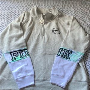 PINK Quarter Zip Sweatshirt Size L